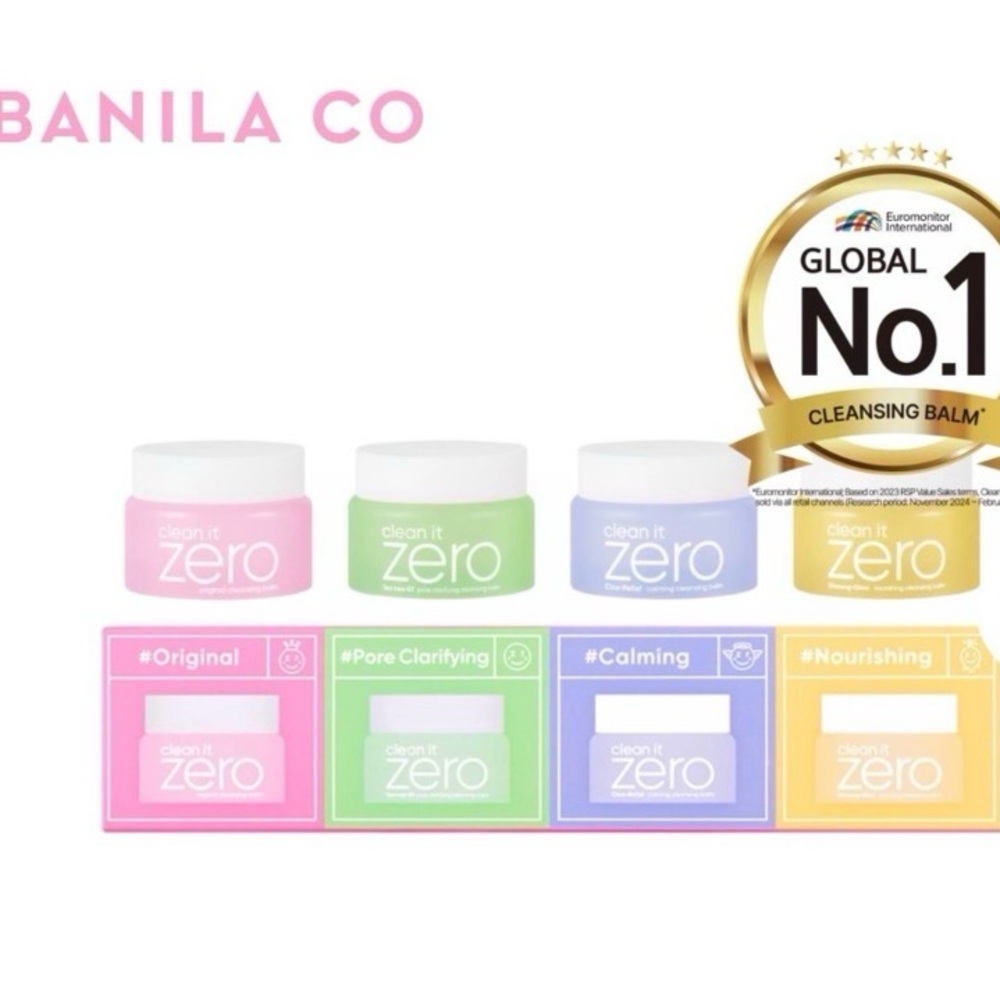 Banila Co. Clean It Zero Cleansing Balm 4-Pack Mini Special Kit Tea Tree Ginseng